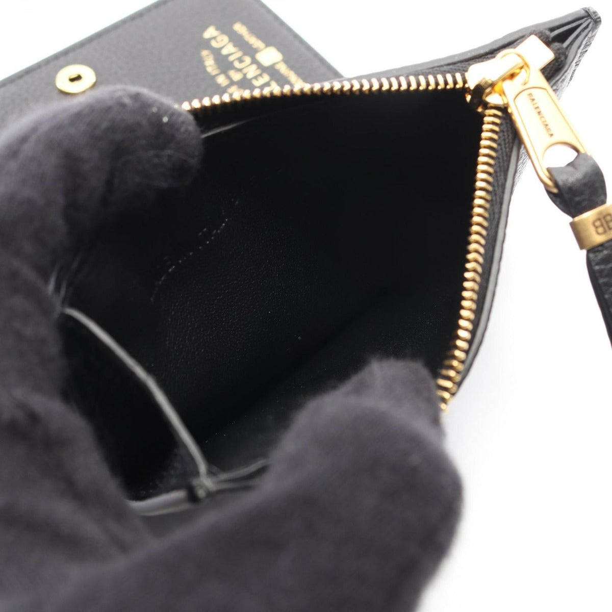 Balenciaga Bifold Wallet Carrie Coin & card Holder Black — view 4