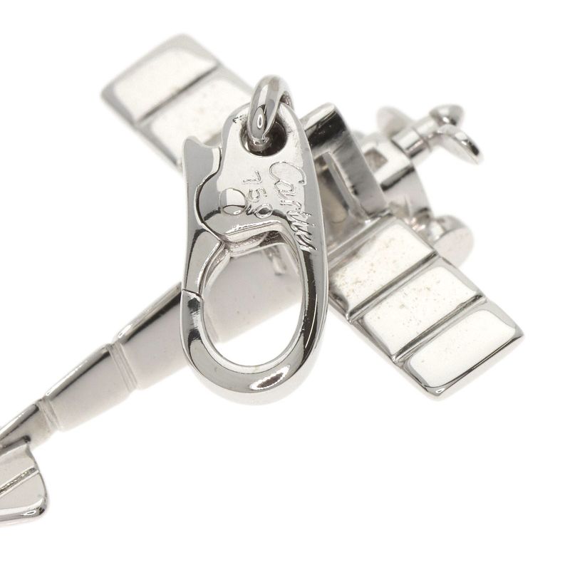 Cartier Airplane Charm Pendant Top 18K White Gold Ladies