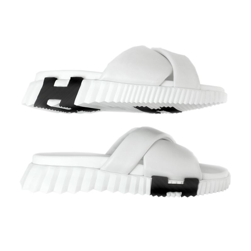 Hermes Infra Sandals White Size 36 23.0cm (9.06in) Equivalent Leather