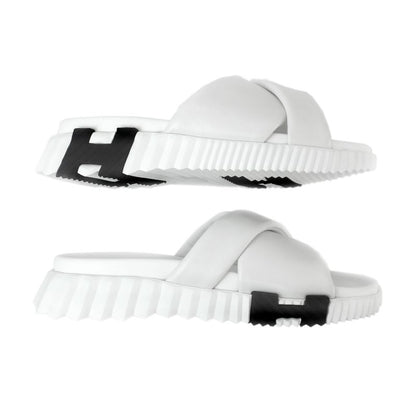 Hermes Infra Sandals White Size 36 23.0cm (9.06in) Equivalent Leather