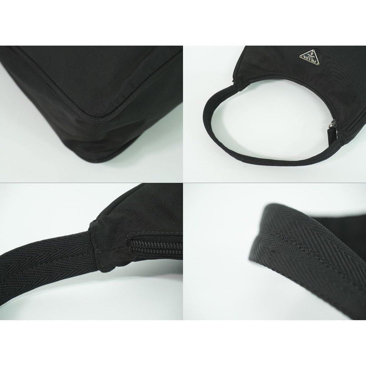 Prada Tessuto Handbag Pouch Nylon Black — view 6