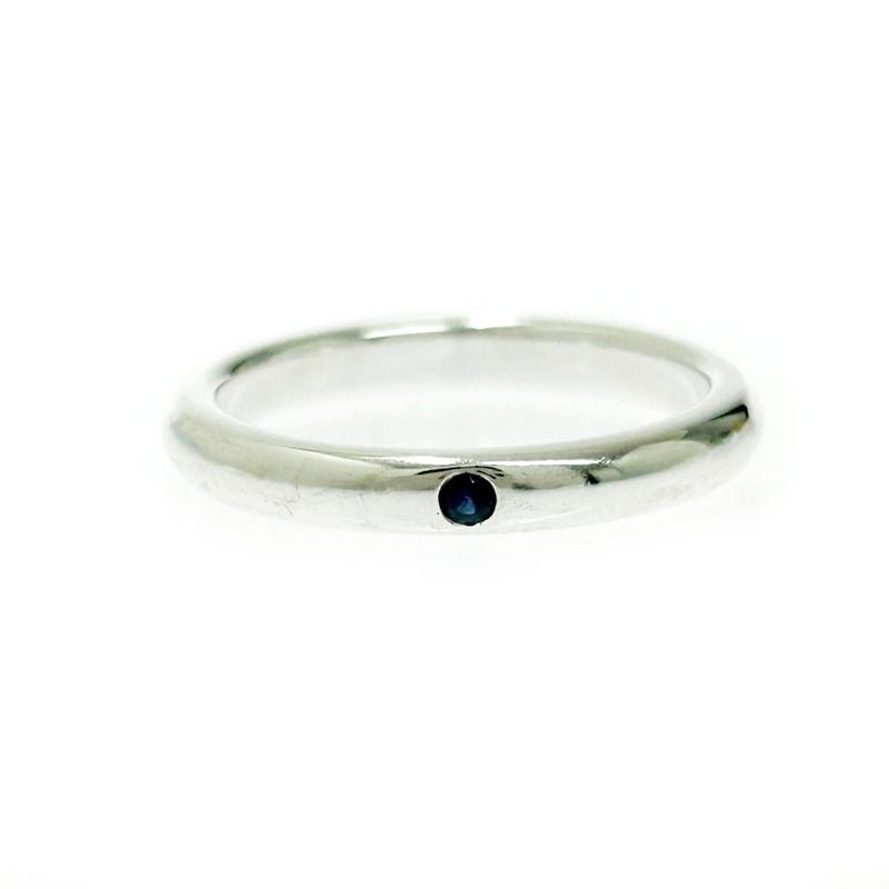 Tiffany & Co Silver Stacking Band 1 P Ring 2.5 g Blue 925 Engraved
