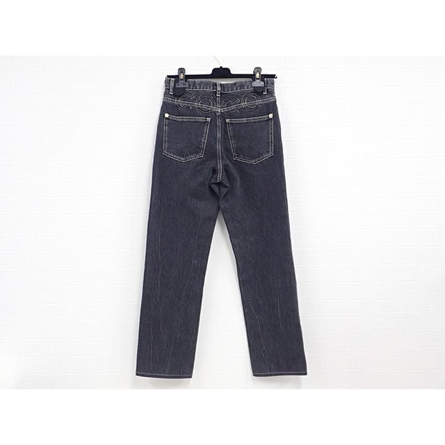 Chanel Washed Denim Jeans Bottoms Size 34 Gray Casual — view 2