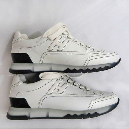 Hermes Trail Sneakers 40 White Leather Shoes — view 5