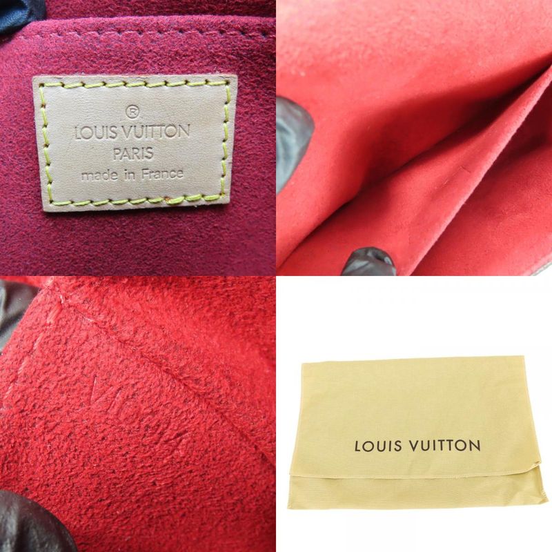 Louis Vuitton Shoulder Bag Tan Blanc M51179 Monogram Nubuck Brown Gold Hardware