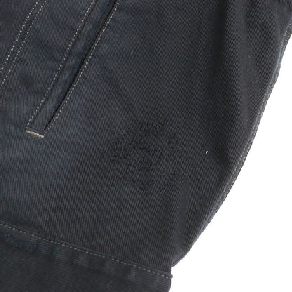 Balenciaga 22AW 719313 Tnw54 Denim Foodie Pull-over Parker 100% Cotton Damaged