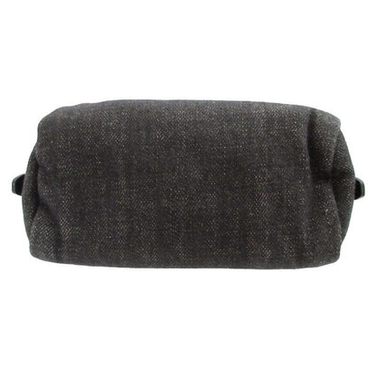 Prada Triangle Plate Denim Black Pouch 0484 Prada