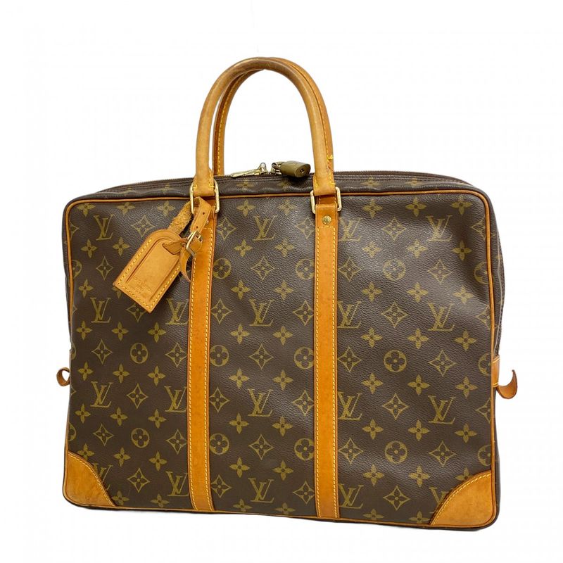 Louis Vuitton Briefcase Monogram Porte Documents M53361 Brown Men's