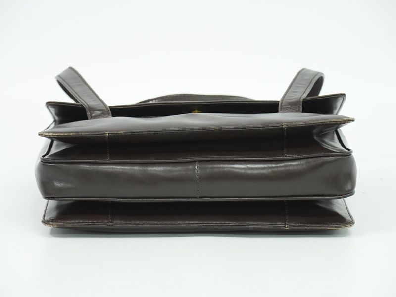 Authentic Loewe Anagram Handbag Leather Brown Anagram Bag Pre-owned [follow-up