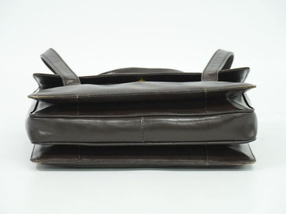 Authentic Loewe Anagram Handbag Leather Brown Anagram Bag Pre-owned [follow-up