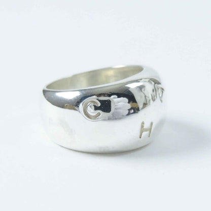 CHANEL Logo Ring / Ring Ag925 Silver No.13 With Storage Bag Weight 15.1g Ladies