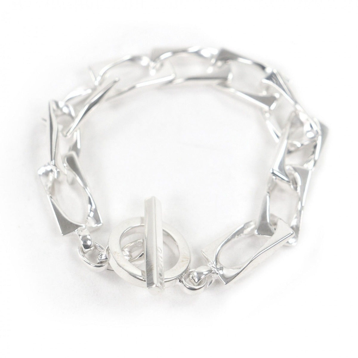 Gucci Vintage Figaro Era Chain Bracelet Silver Box 17 Handbag
