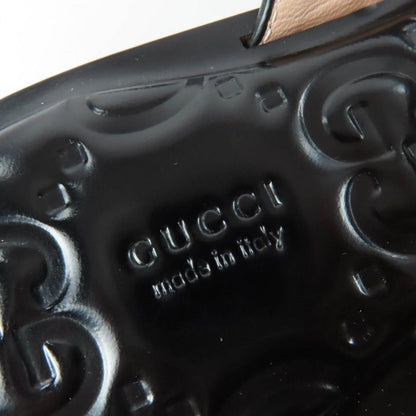 Gucci Leather Interlocking Sandals Black Gold 36.5 — view 10