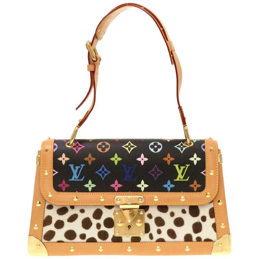 Louis Vuitton Monogram Multicolor Sac Dalmatian Chien Halaco Noir Black