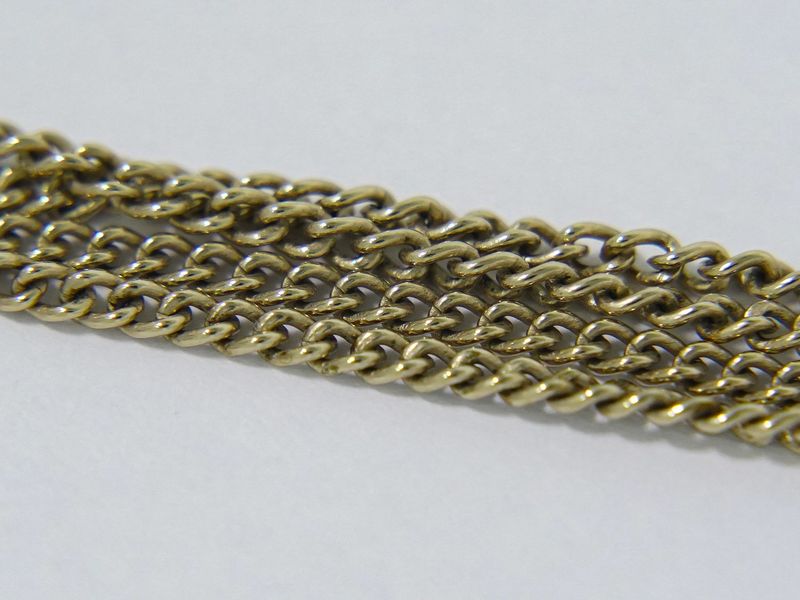 Authentic Chanel Coco Mark Ribbon Motif Rhinestone Necklace Pendant GP Gold