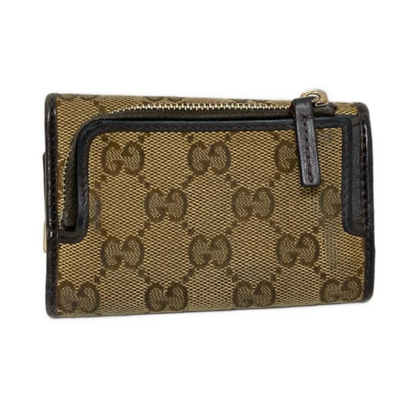 Gucci Key Case GG Pattern 268831 Light Brown X Dark Brown 6 Hooks Leather
