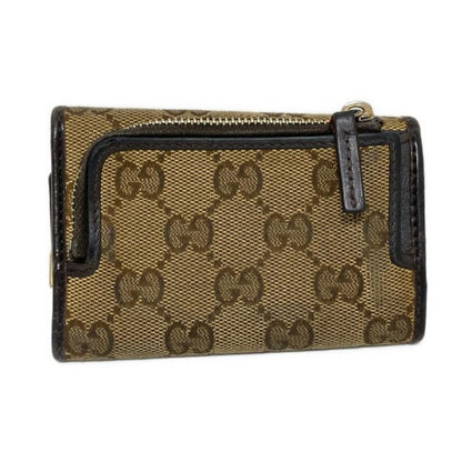 Gucci Key Case GG Pattern 268831 Light Brown X Dark Brown 6 Hooks Leather