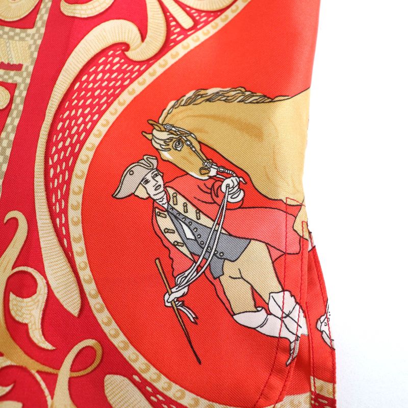 Hermes Vintage 100% Silk All-over Horse Pattern Long-sleeved Shirt Blouse Top