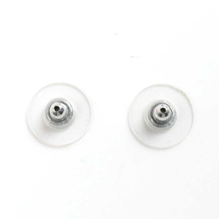 Chanel Metal Leather Coco Mark Hoop Earrings Ladies Pre-owned