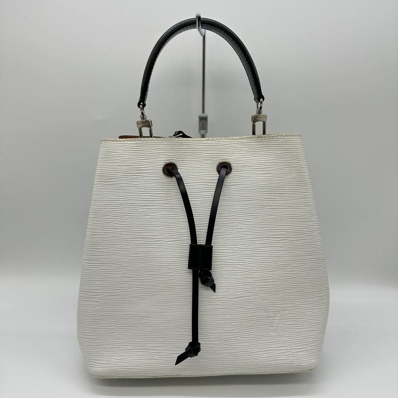 Louis Vuitton M53371 Neonoe Shoulder Bag Handbag 2way Black White Epi Women Men