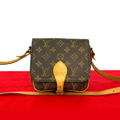Louis Vuitton Vintage Cartesier Monogram Leather Shoulder Bag