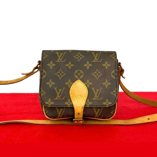 Louis Vuitton Vintage Cartesier Monogram Leather Shoulder Bag