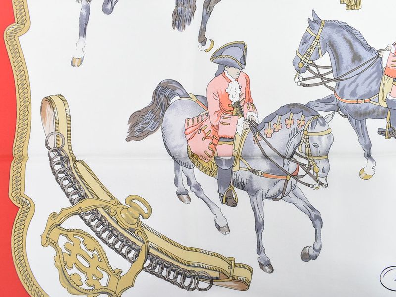 Authentic Hermes Scarf Carré 90 Reprise Riding Landscape Scarf Shawl Bandana