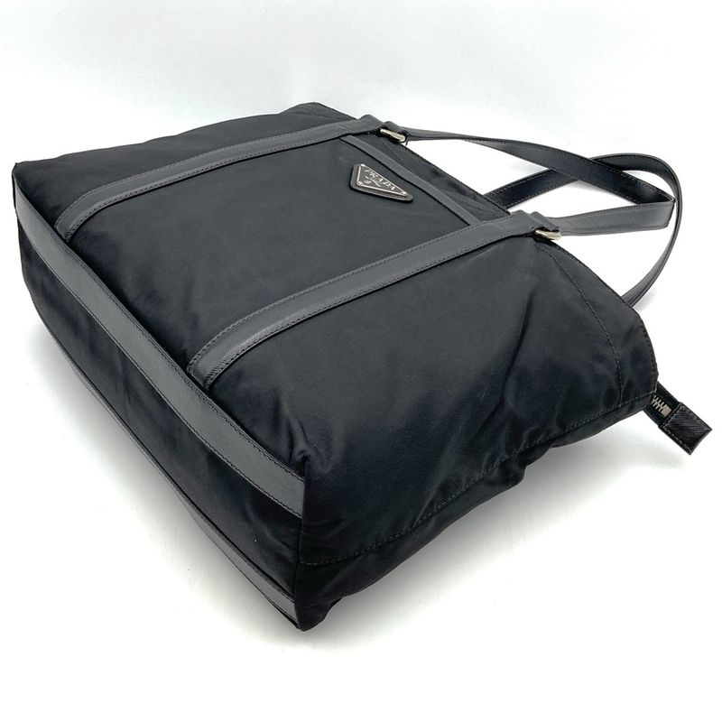 Prada Handbag Tote Bag Black Nylon Women Men Fashion  Gift