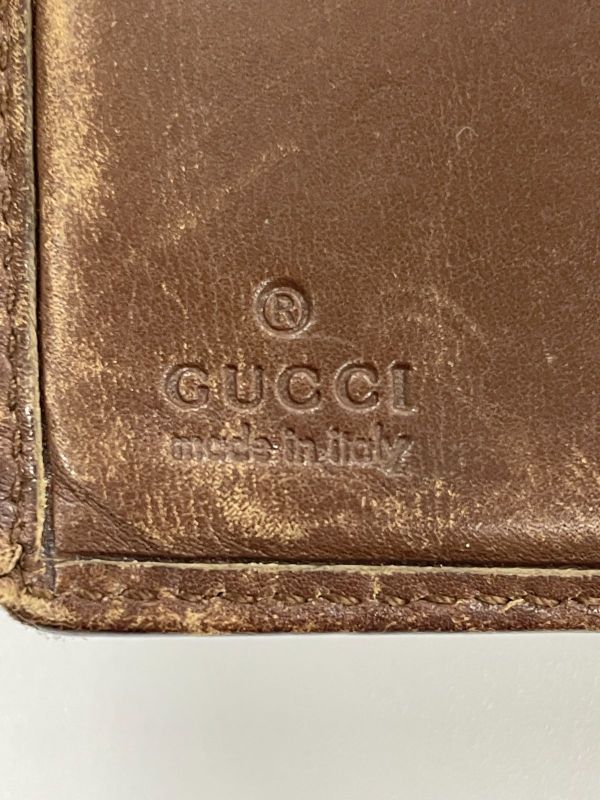 Gucci GG Canvas Leather Compact Wallet Double Fold Wallet Double Hook 05504