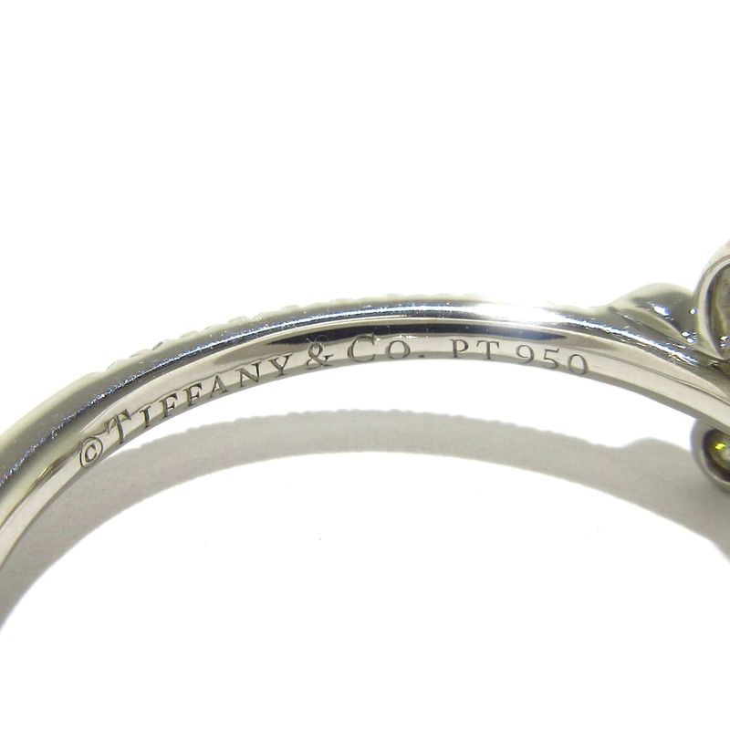 Tiffany & Co Ring Fleur De Lis Half Eternity Pt950 X Diamonds