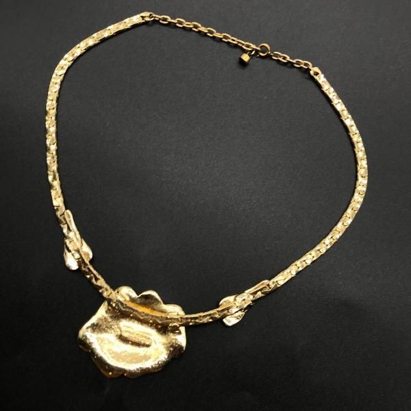 Balenciaga Flower Antique Choker Necklace Gold