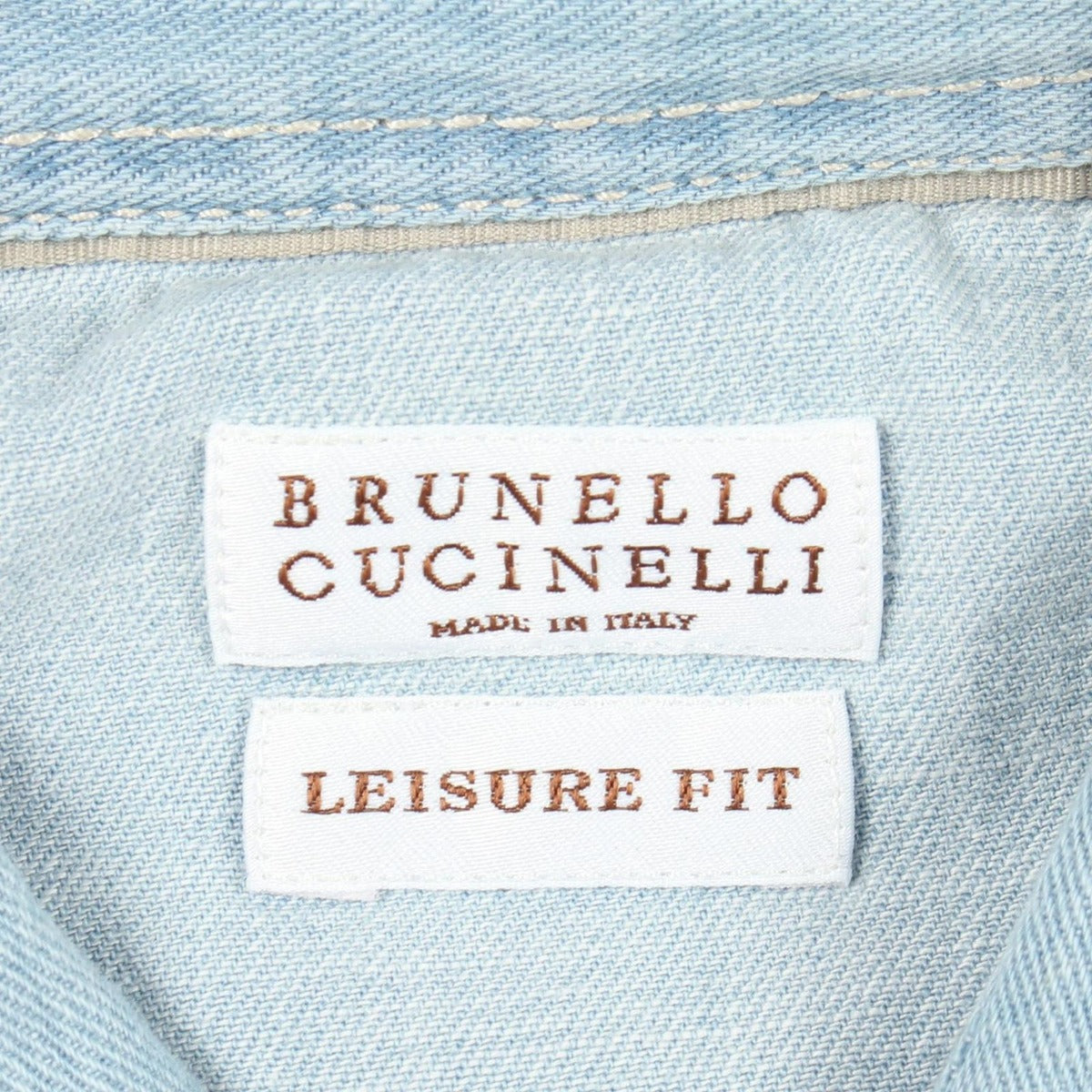Brunello Cucinelli Cotton Dungari Shirt — view 3