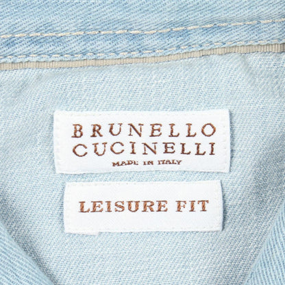 Brunello Cucinelli Cotton Dungari Shirt — view 3