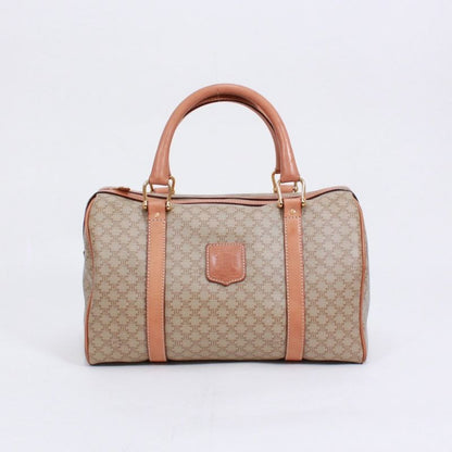 Celine Macadam Leather Beige Handbag