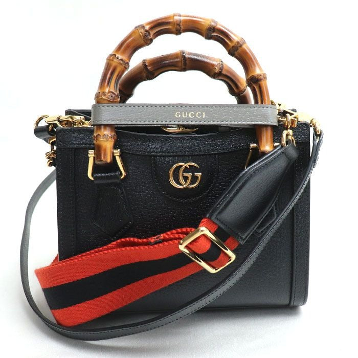Gucci Diana Mini Tote 2-Way Shoulder Bag Black U3 zdt 1073