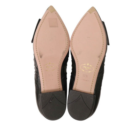 Prada Pointed Toe Ribbon Ballet Shoes — view 8