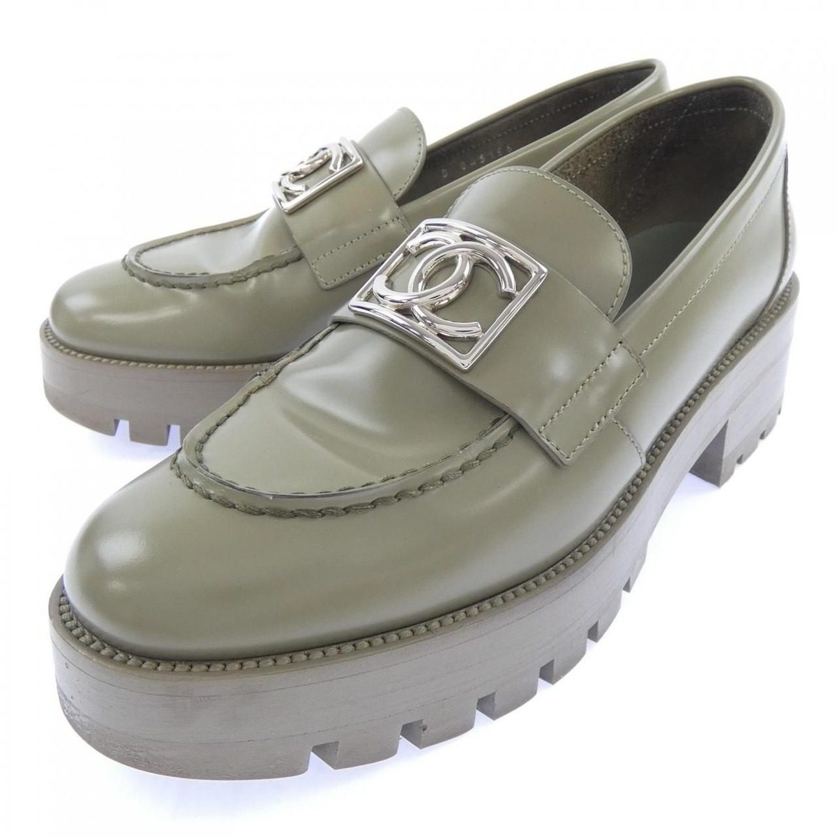 Chanel Loafers Shoes Khaki — view 3