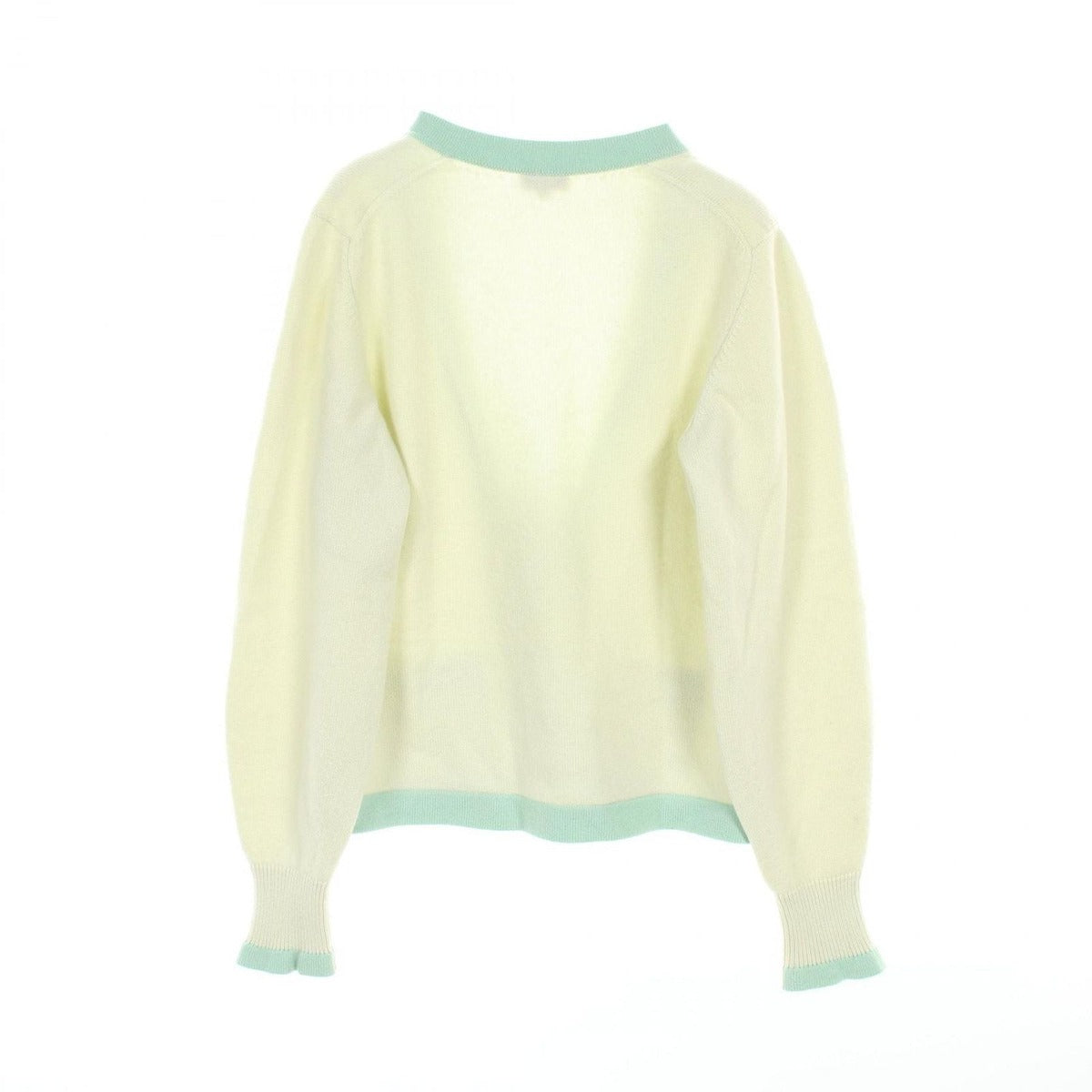 Chanel Cardigan Coco Mark Button Green Cashmere — view 2
