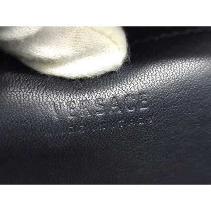 Versace Handbag Medusa Navy Leather 2-Way Gold Hardware — view 2