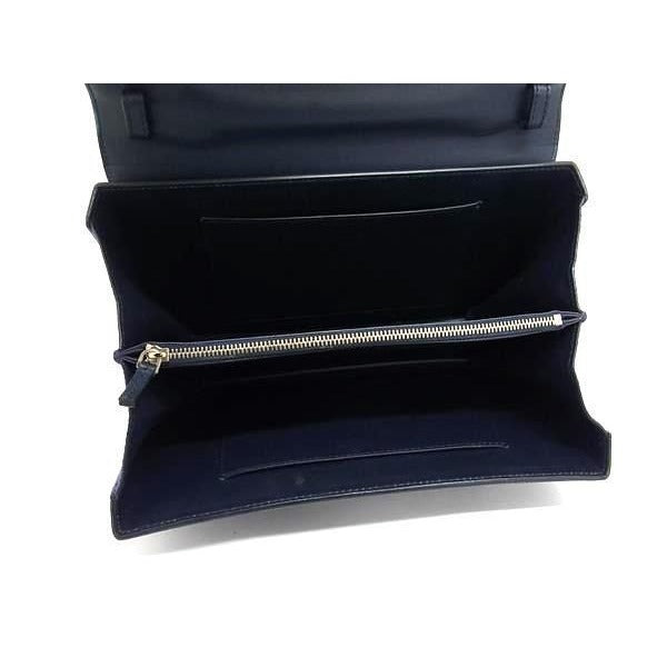 Versace Handbag Medusa Navy Leather 2-Way Gold Hardware — view 6