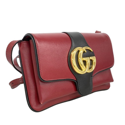 Gucci Shoulder Bag GG Marmont Leather Red Gold — view 2