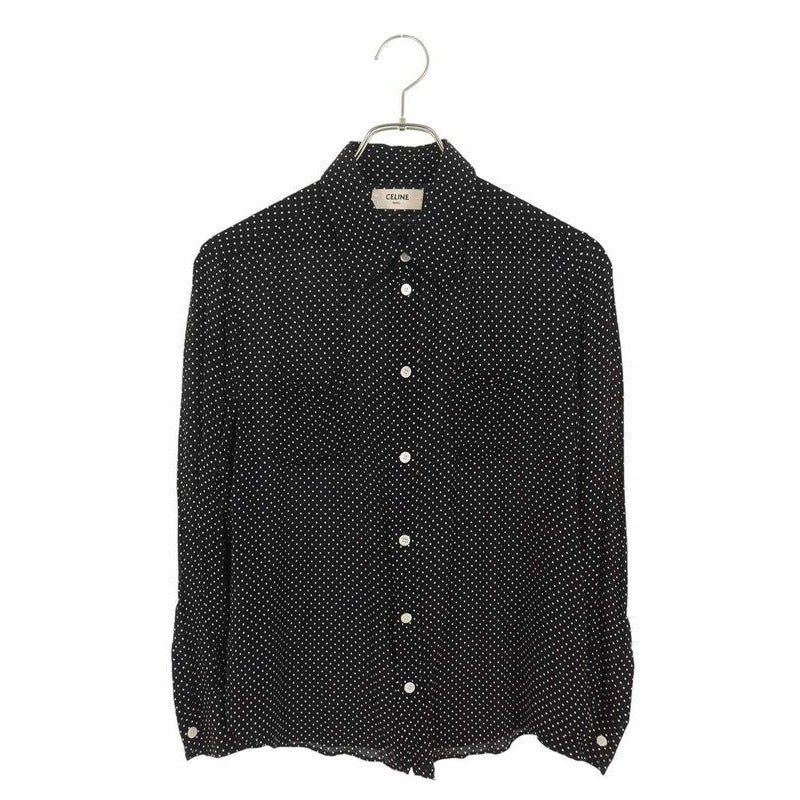 Celine 20 Zy3169 D Viscose Dot Long Sleeve Shirt Men 38