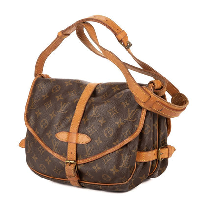 Louis Vuitton Saumur Brown Monogram Canvas Shoulder Bag — view 2