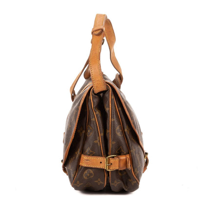 Louis Vuitton Saumur Brown Monogram Canvas Shoulder Bag — view 4