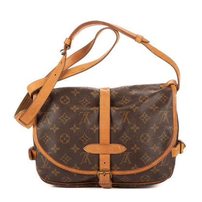 Louis Vuitton Saumur Brown Monogram Canvas Shoulder Bag — view 5
