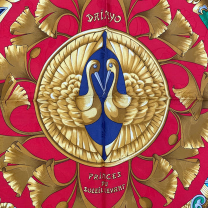 Hermes Scarf Silk Carre 90 Daimyo Princes du Soleil Levant Prince — view 7