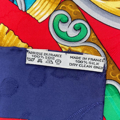 Hermes Scarf Silk Carre 90 Daimyo Princes du Soleil Levant Prince — view 10