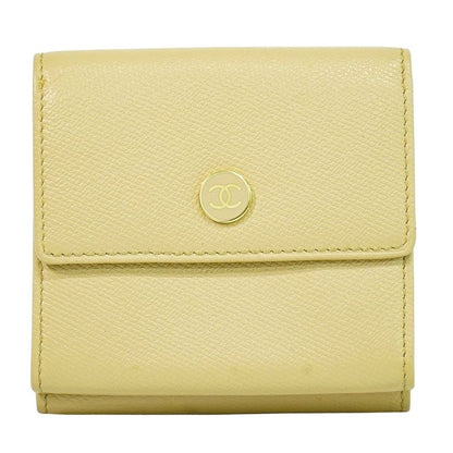 Chanel Coco Mark Button Trifold Folding Wallet Compact