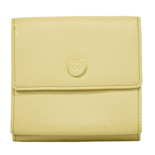 Chanel Coco Mark Button Trifold Folding Wallet Compact
