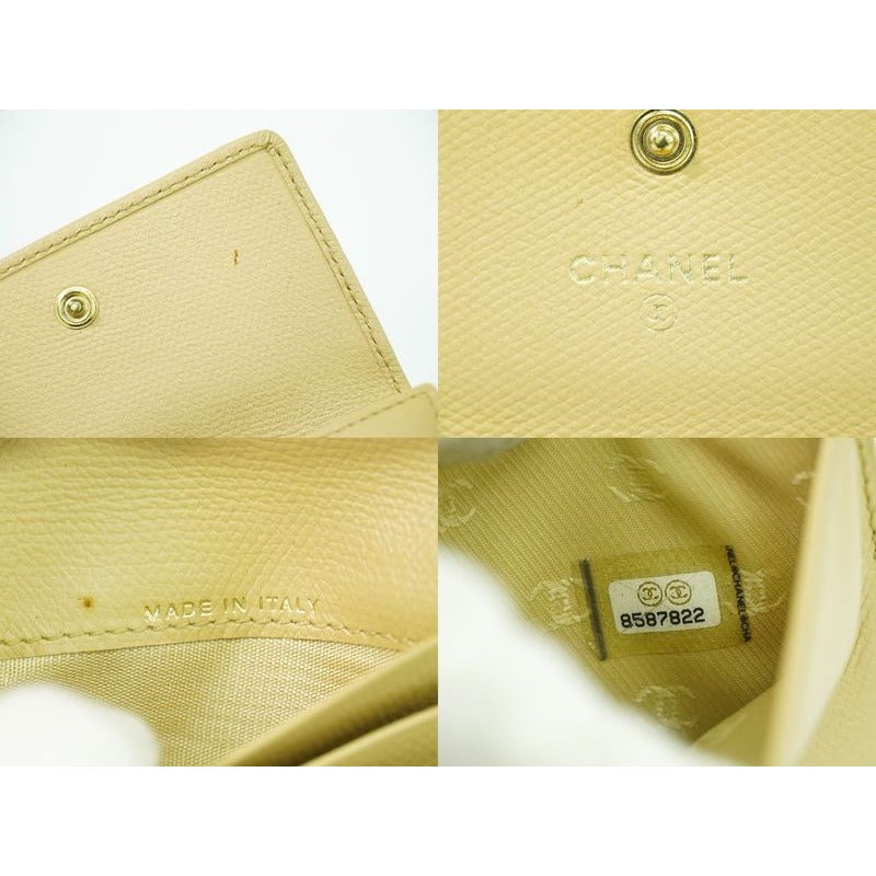Chanel Coco Mark Button Trifold Folding Wallet Compact — view 9